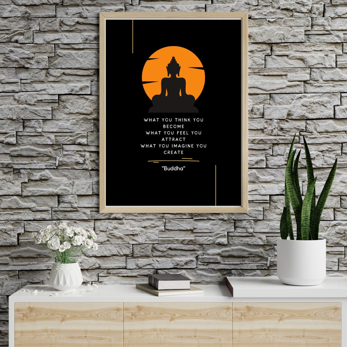 Buddha Quote Wall Art, Buddha Quote Print, Meditation Artwork