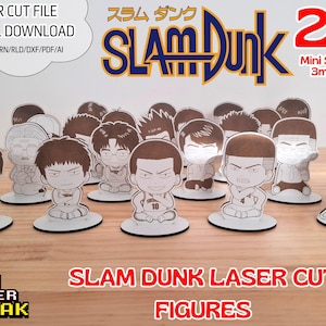 Anime Manga Figuren Slam Dunk 28-pack Lasergesneden Figuren. Lasergesneden bestand .svg/lbrn/cdr/dxf/rld/pdf/ai Slam Dunk Anime Figuren met voet.