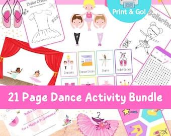 Ballet Dance Activity Packet | Ballet Teacher | Ballet class | Dance Teacher | Dance coloring Pages | Ballet Coloring