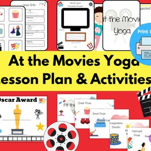 At the Movies Kids Yoga Lesson Plan | Yoga Lesson Plans | Yoga for Kids | Yoga Teacher | Yoga Kids | Kids Yoga