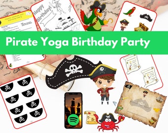 Pirate Yoga Birthday Party Lesson Plans | Yoga Teacher | Yoga Birthday | Yoga for Kids | Yoga Teacher Lessons | Yoga Curriculum | Yoga Games