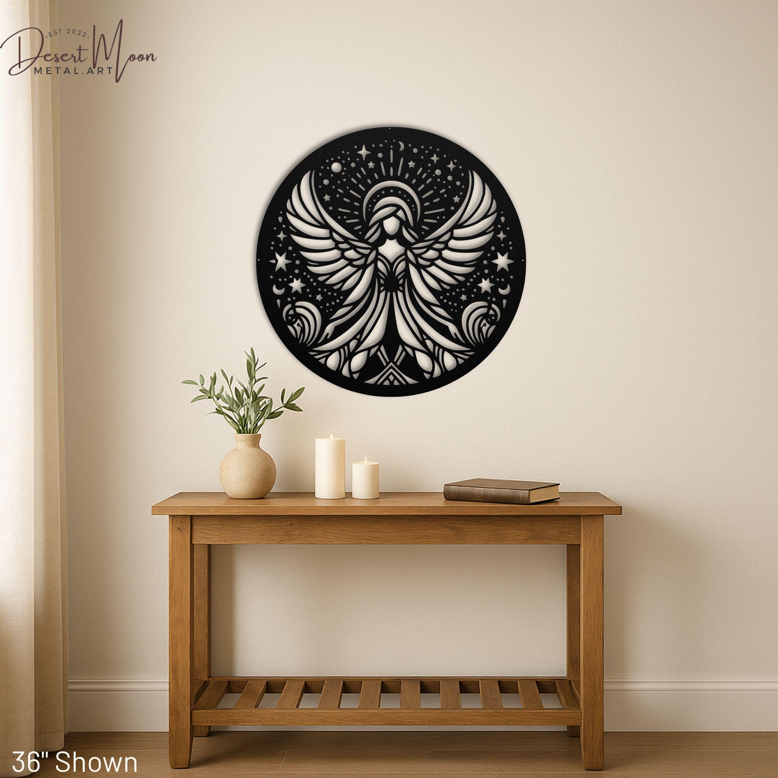 Guardian Angel Metal Wall Art, Modern Angel Wings Home Decor - Etsy