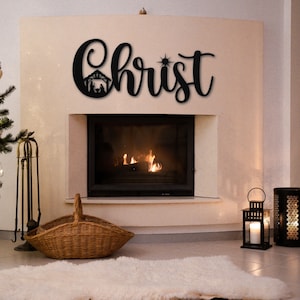 Nativity Scene Metal Wall Art: Christian Christmas Home Decor