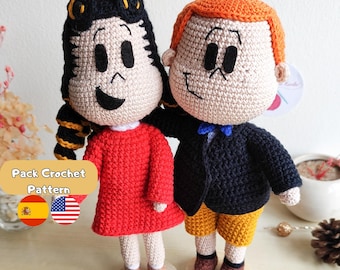 Tony and Little Lulit amigurumi PDF pattern pack ESP