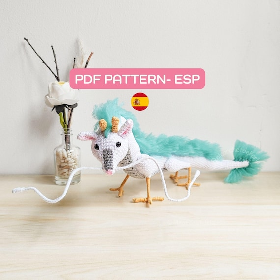 Dragón Oriental Amigurumi Patrón a Crochet PDF en español, Dragon Crochet Pattern, Amigurumi Fantasía  Tutorial Paso a paso