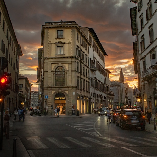 Florence Street - Moody Sunset - Florence, Italy