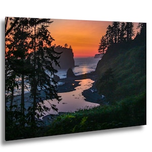 Ruby Beach Sunset Reflection-print, Washington Coast