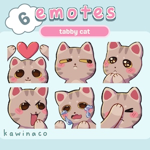 Tabby Cat Emotes - Twitch, Discord, YouTube