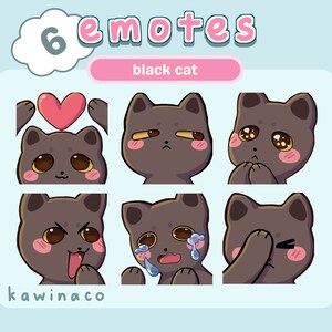Black Cat Emotes - Twitch, Discord, YouTube