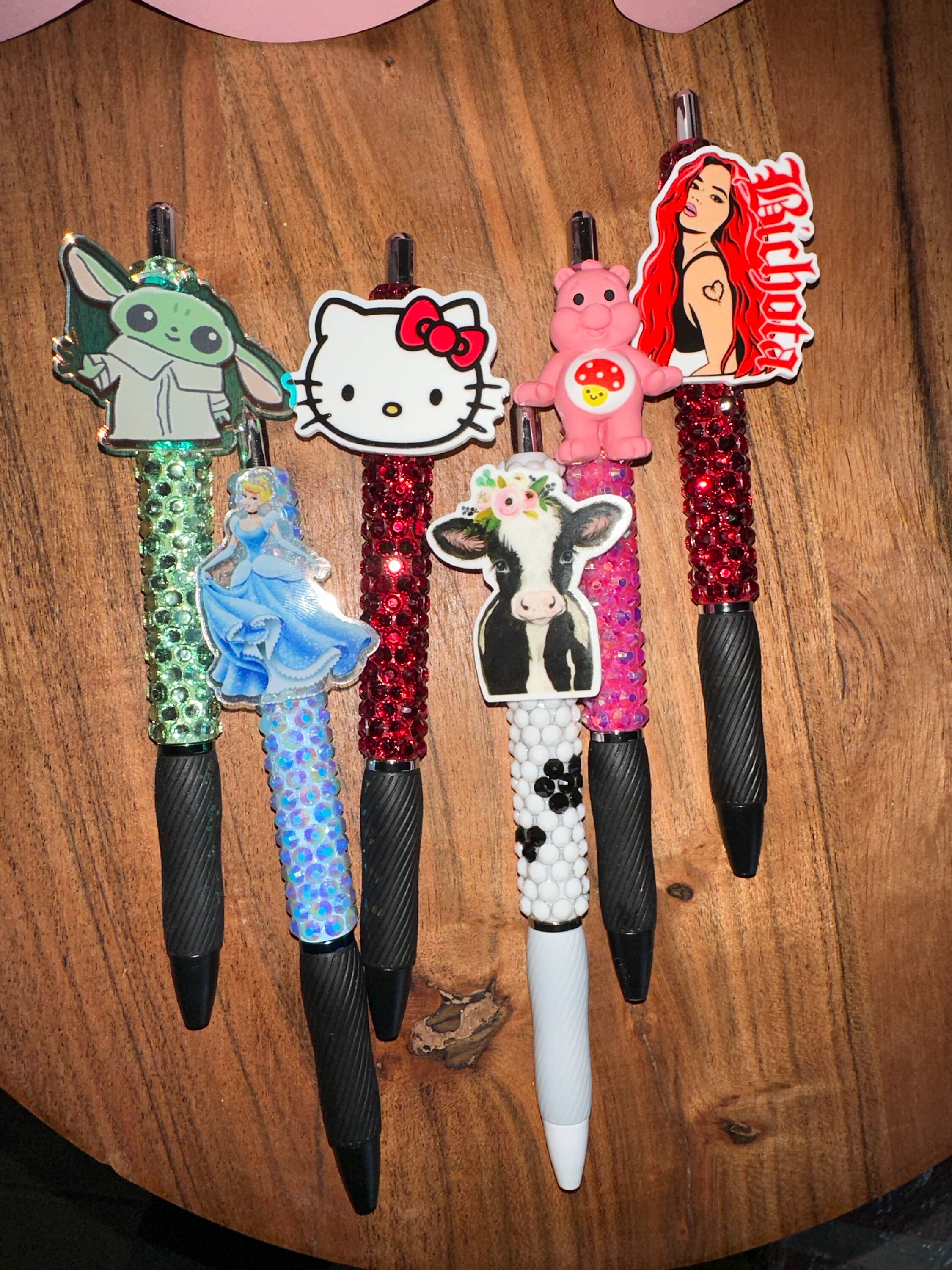 Cartoon Rhinestone Pen Rhinestone Pens - Etsy