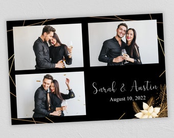 Hochzeit Photobooth Vorlage, Photobooth Vorlage Gold, Glitter, Klassisch, Elegant, Photobooth Vorlage 4x6, PSD, Bearbeitbar