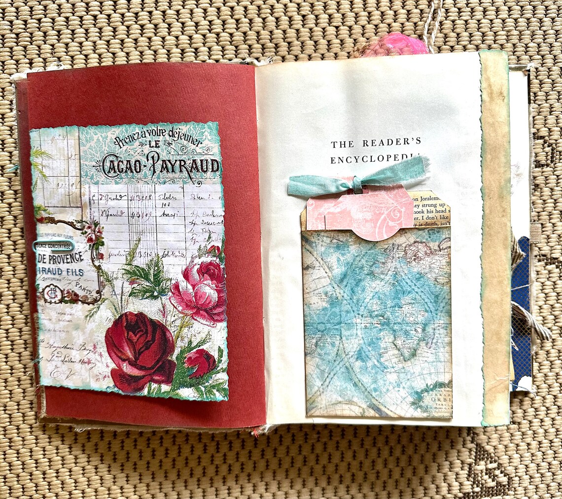 Journal Vintage Book Journal Junk Journal Etsy