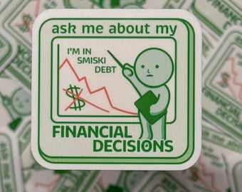 Pegatina de deuda de Smiski