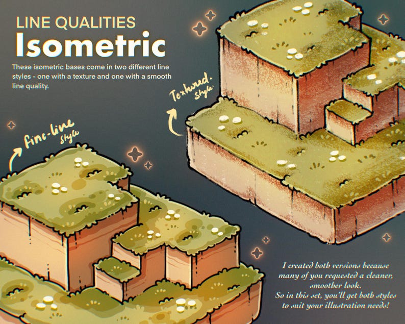 Isometric Farm Harvest Procreate Stamp Brushes ( NEW ISOMETRIC COLLECTION ) image 2