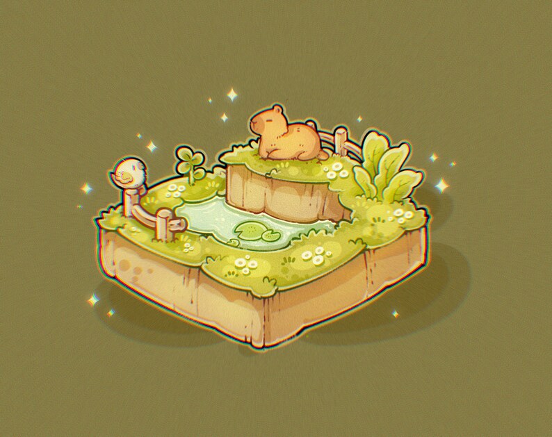 Isometric Autumn Procreate Stamp Brushes | Cute Isometric Zoo Procreate ...