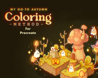 My Go-To Autumn Halloween Coloring Tutorial – Procreate Step-by-Step Guide + Video
