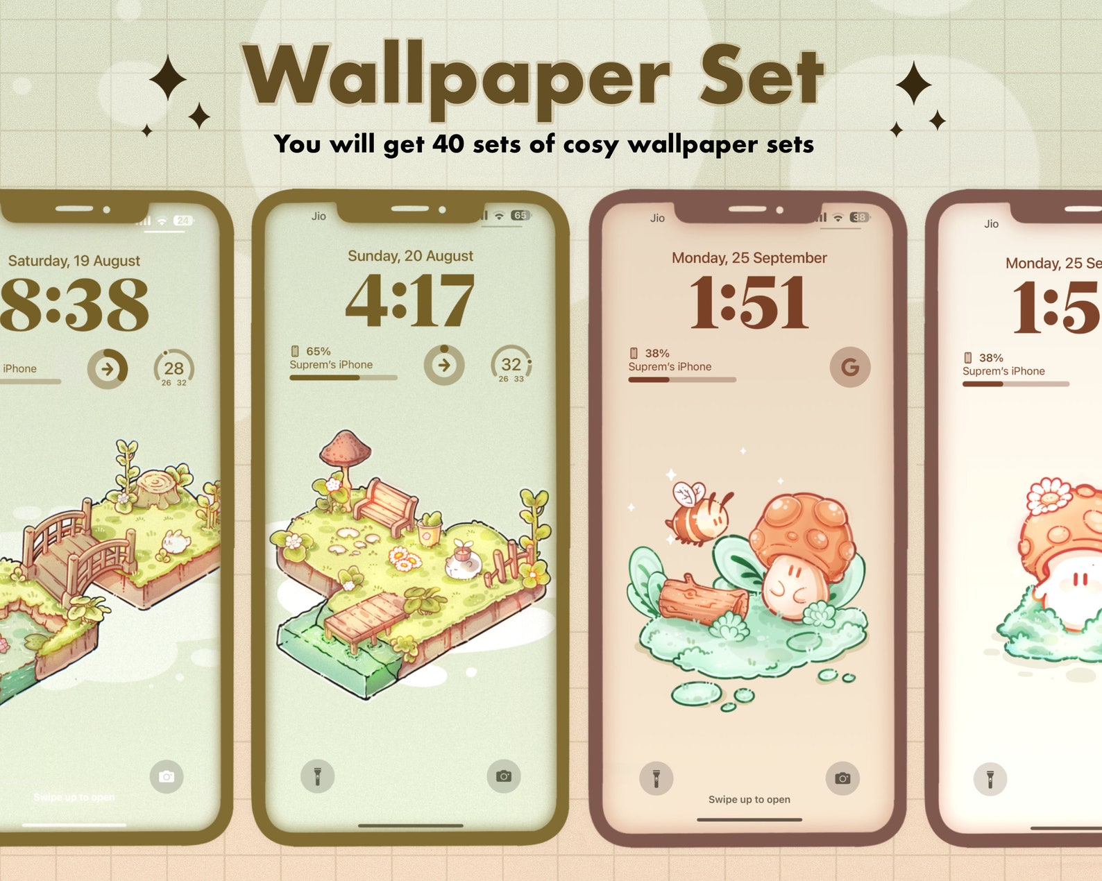 Lo-fi Cozy Phone Wallpaper Set | Kawaii Aesthetic Wallpaper Bundle ...
