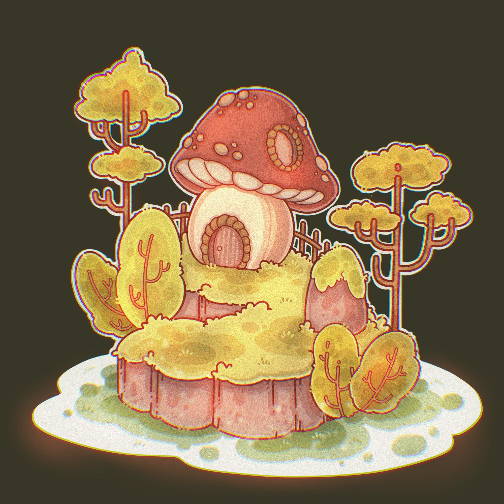 Kawaii House Procreate Stamp Brushes | Cute Fairy Houses Procreate ...