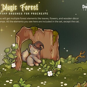 Magic Forest Stamp Brushes for Procreate | Enchanted Forest Procreate ...