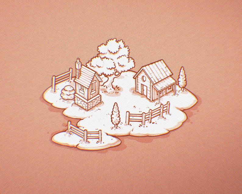 Procreate Map. House The Isometric Landscape Procreate Stamp Brushes | Isometric Map Builder ...