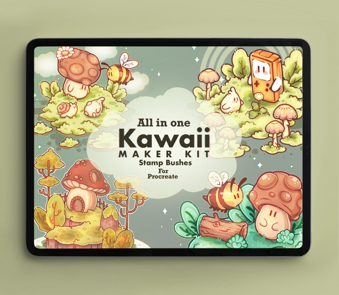400+ Kawaii Maker Stamp Brushes for Procreate | Kawaii ALL IN ONE ...
