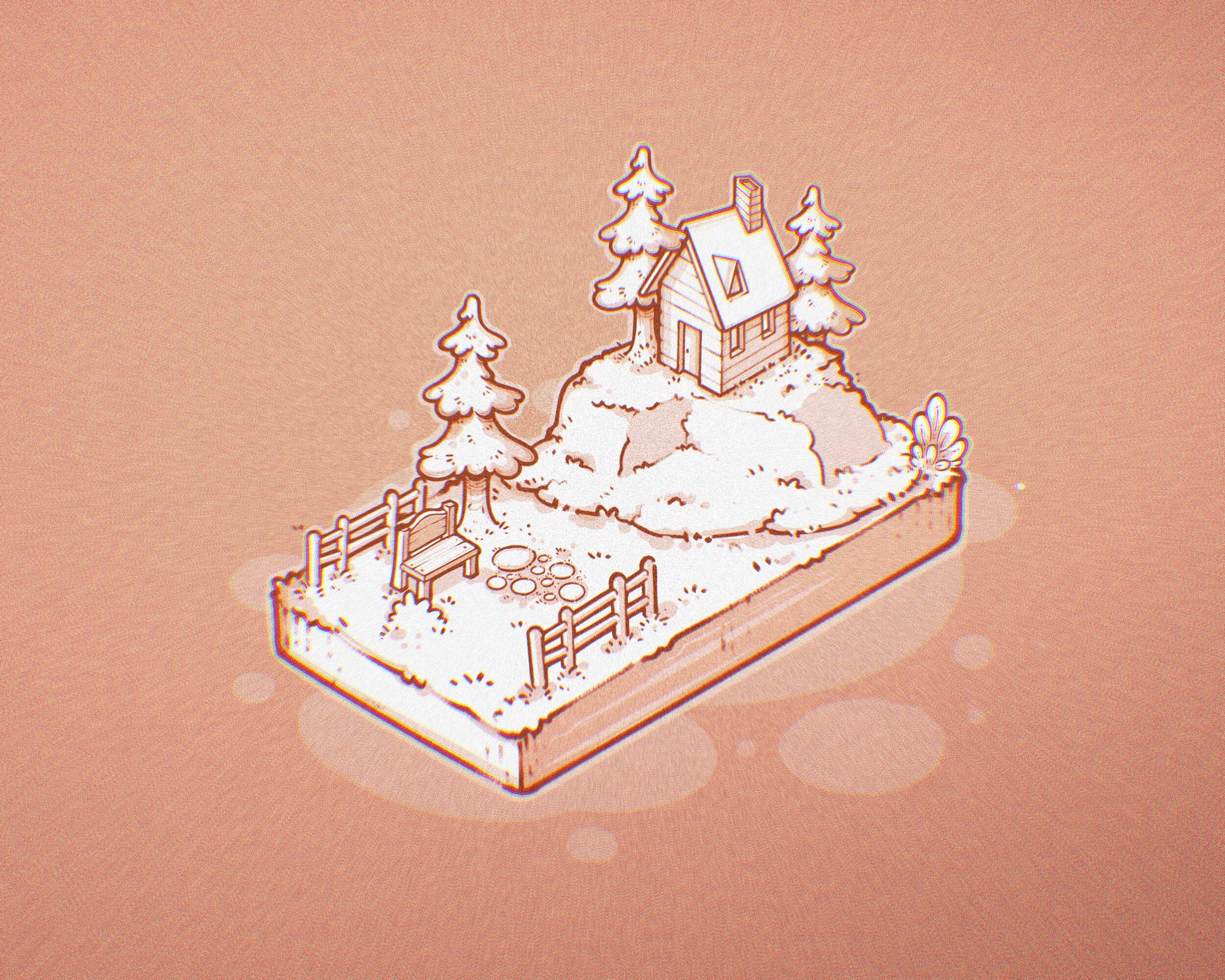 The Isometric Landscape Procreate Stamp Brushes | Isometric Map Builder ...