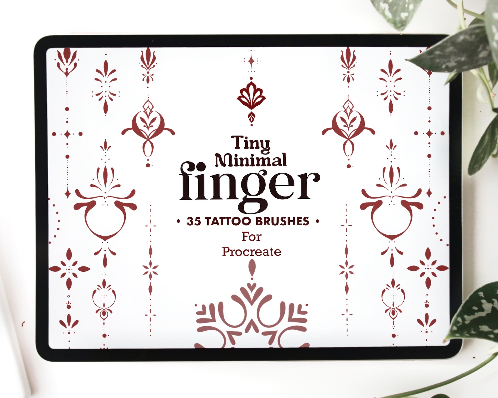 35 Tiny Minimal Tattoo Procreate Stamp Brushes | Minimalist Ornaments ...