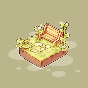 Isometric Kawaii Garden Procreate Stamp Brushes | Cute Isometric Zoo ...