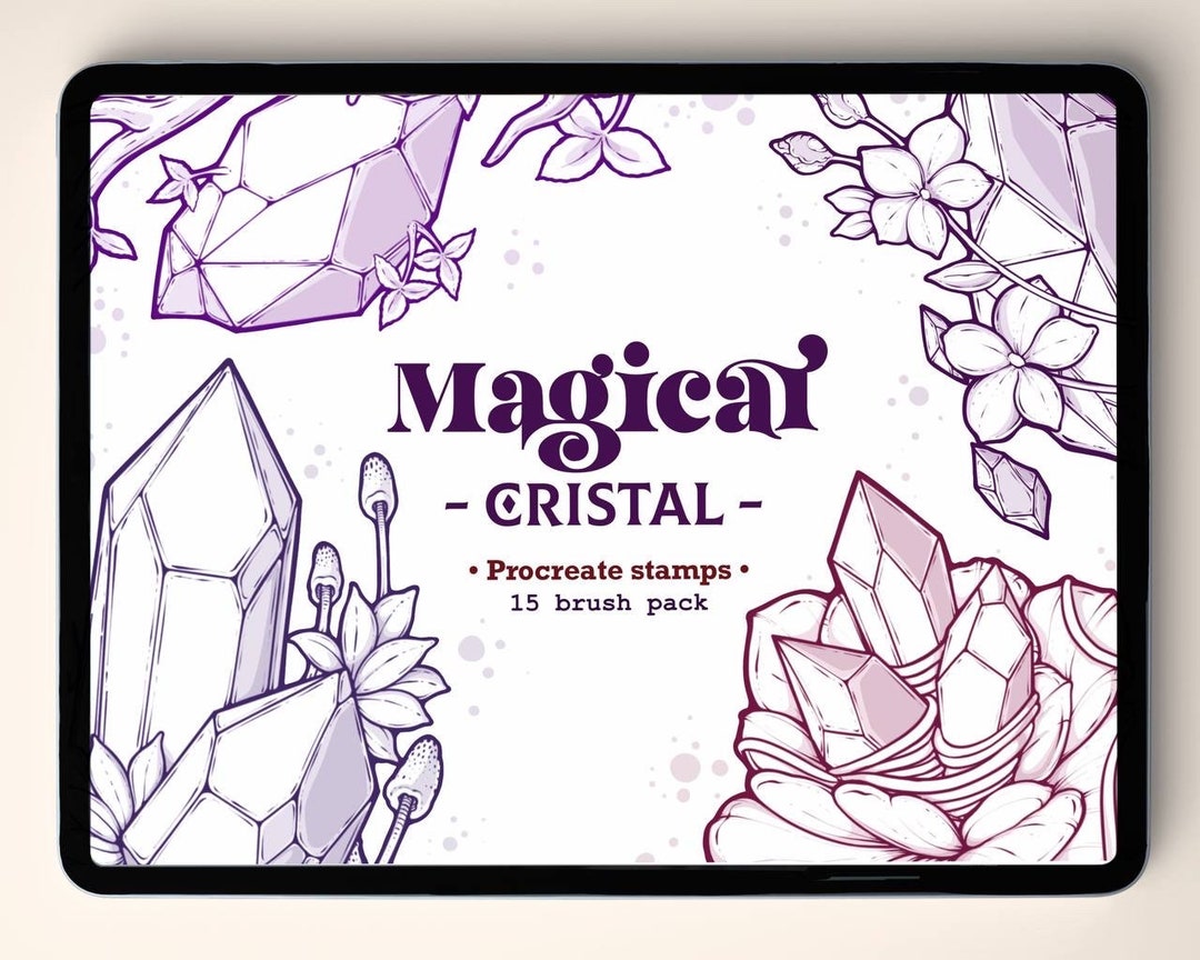 15 Magical Crystal Procreate Stamp Brushes | Mystic Witchcraft ...