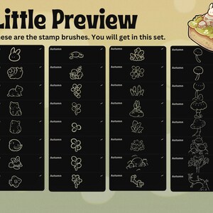 Isometric Autumn Procreate Stamp Brushes | Cute Isometric Zoo Procreate ...