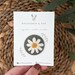 Ceramic Flower Magnetic Needle Minder and Polisher, Burgundy