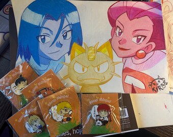 Chainsaw Pin pack of 5 + Custom Colored Drawing