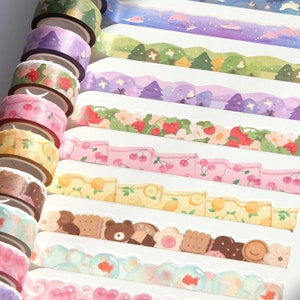 Die-cut Washi Tape | Cute Washi Tape, Bullet Journal Tape, Planner Tape, Journal Tape, Kawaii Masking Tape, Decorative Tape, Cute Stationery