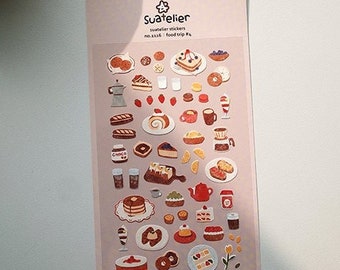 Suatelier Sticker 1116 food trip #4 | Bullet Journal Stickers, Planner Stickers, Journal Stickers, Diary Stickers, Daily Food Deco Stickers