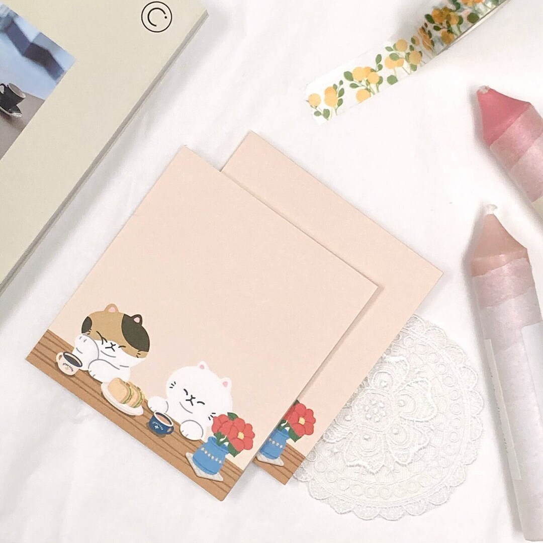 Brunch Cat Memo Pad Cute Memo Pad, Kawaii Memo Pad, Cute Notepad, Kawaii Notepad, Bullet Journal