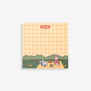 Flower Picnic Memo Pad Cute Memo Pad, Kawaii Memo Pad, Cute Notepad, Kawaii Notepad, Bullet Journal, Journaling, Korean Stationery, Cute image 5