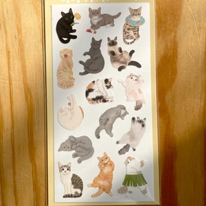 Life of Cats III Sticker Sheet Cute Cat Sticker Sheet, Bullet Journal ...