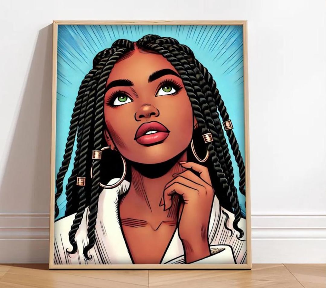 Dope Black Woman Pop Art African American Wall Decor Melanin Art for ...