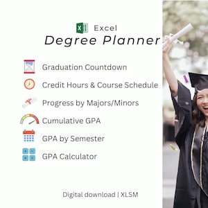 College Degree Planner | Credit Hour Tracker • GPA Tracker • GPA Calculator • Graduation Countdown