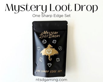 Mystery Loot Drop | Sharp Edge | 7 Piece Sharp Edge Polyhedral Dice Set | RPG | D&D