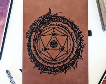 Dragon Circle - D&D Themed Vegan Leather Journal
