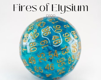 Fires of Elysium | Individual d100 Percentile Dice | D&D Dice | RPG