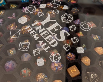 Yes I Need Them All | Chest of Hoarding | 26 Set Capacity | Plexi Glass Dice Display Case