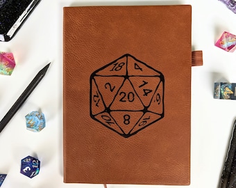 D20 - Vegan Leather Mini Dot Journal