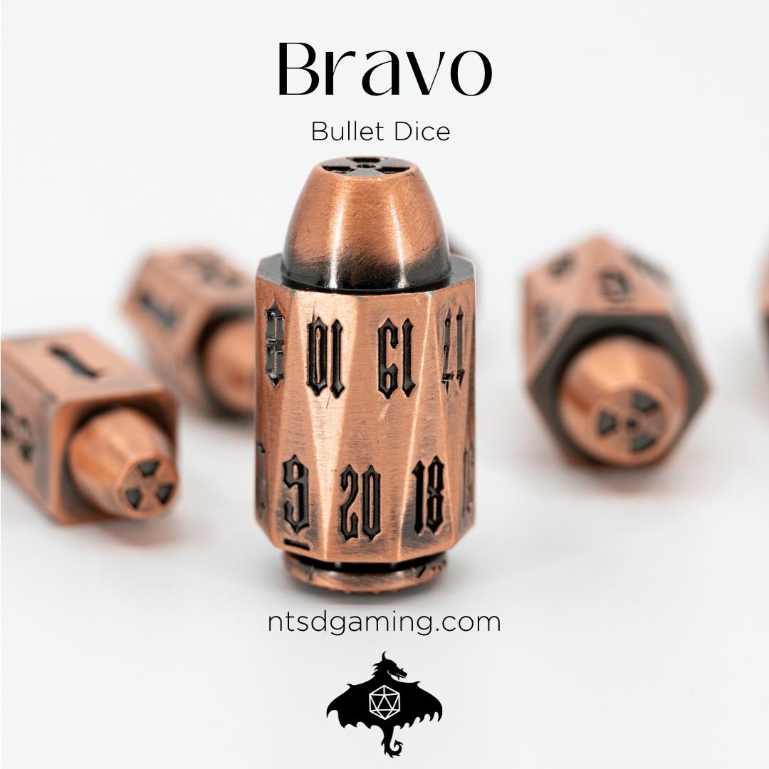 Bravo Copper Bullets 7 Piece Metal Dice Set D&D Dice RPG - Etsy