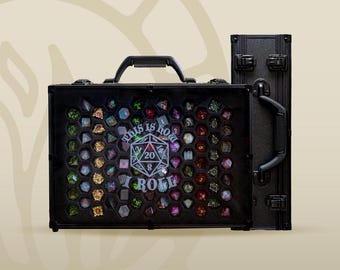 COLOSSAL This Is How I Roll | 66 Set Capacity | Plexi Glass Dice Display Case | D&D Dice | RPG