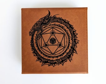 Dragon Circle  - D&D - Vegan Leather Dice Box
