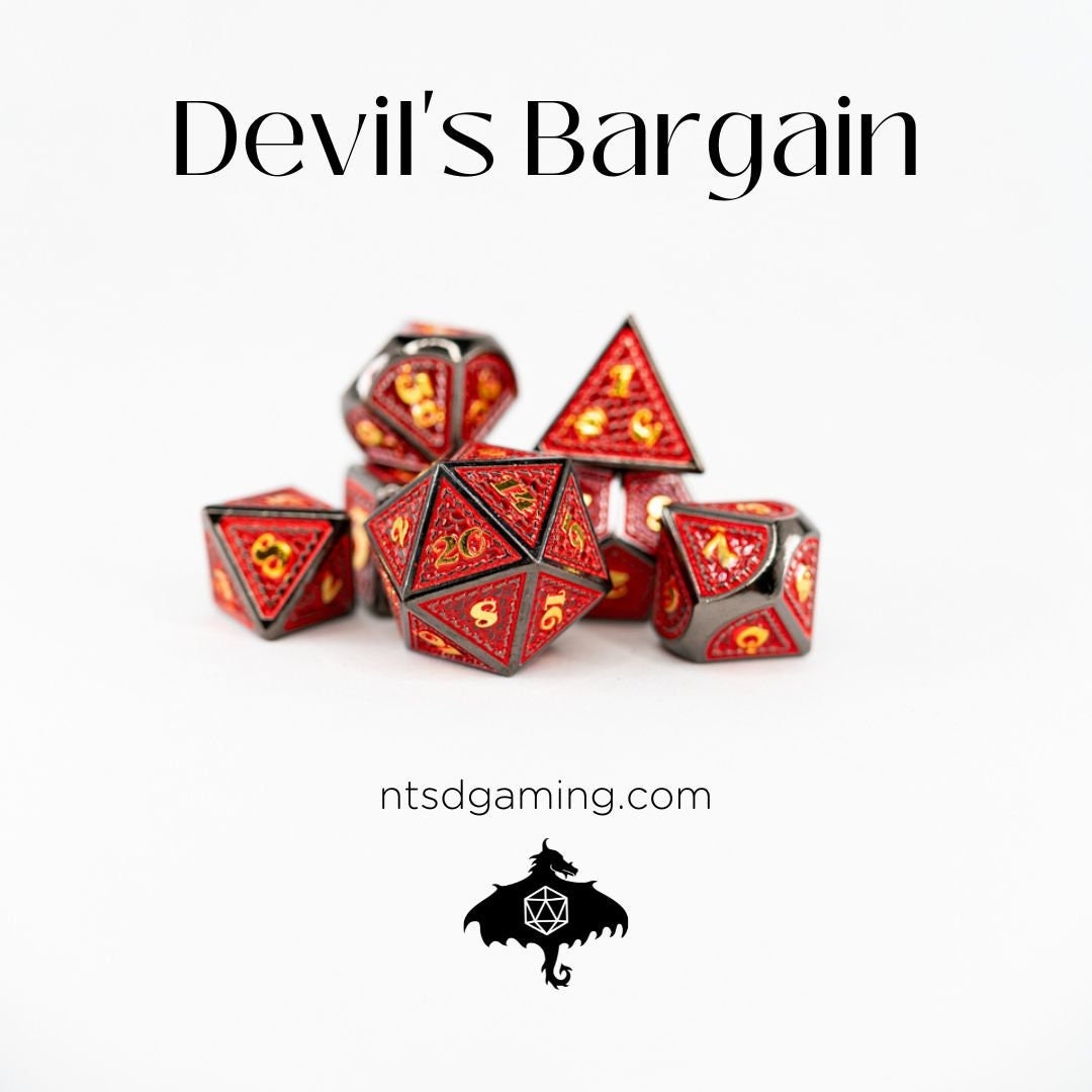Devil's Bargain Red Scale With Black Edges 7 Piece Etsy