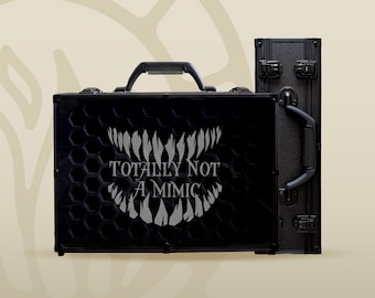 COLOSSAL | Totally Not a Mimic | Plexi Glass Dice Display Case | D&D Dice | RPG