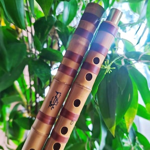 2 pieces Dizi Northern Bamboo Flute Gift for Musician Music Gift Flute Instrument Dizi Flute - 440Hz Key D F